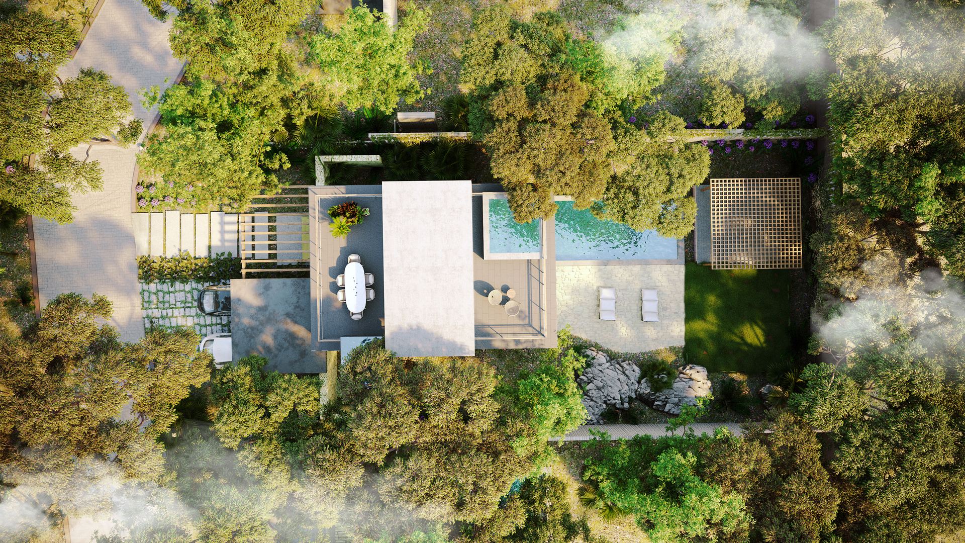 K'in Privada aerial view of individual residence